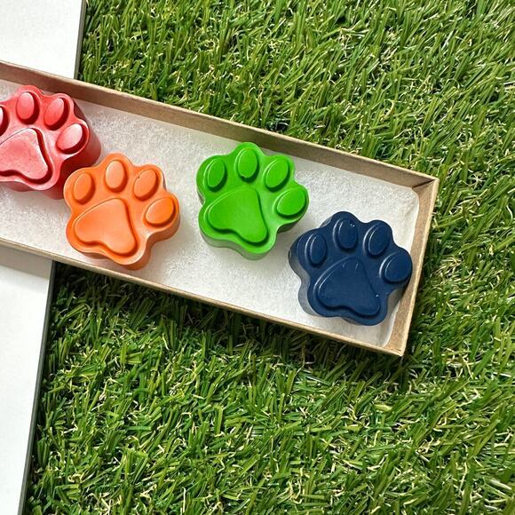 2/$24 Paw Print Crayons (6), Kids Girls Boys, Unique Dog Cat Pet Birthday Gift - Picture 5 of 10